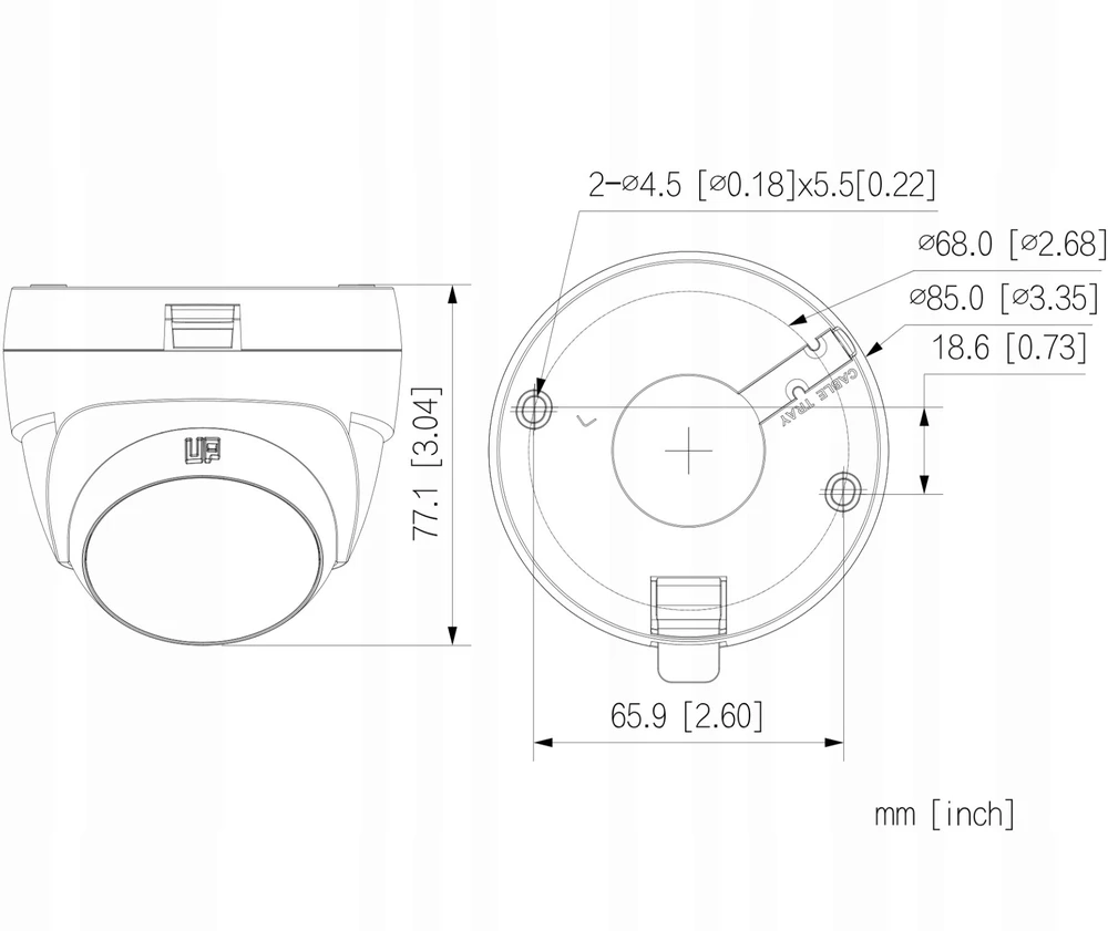 Dahua Technology KAMERA AHD, HD-CVI, HD-TVI, PAL HAC-T1A51-U-0280B-S2 - 5 Mpx 2.8 mm DAHUA