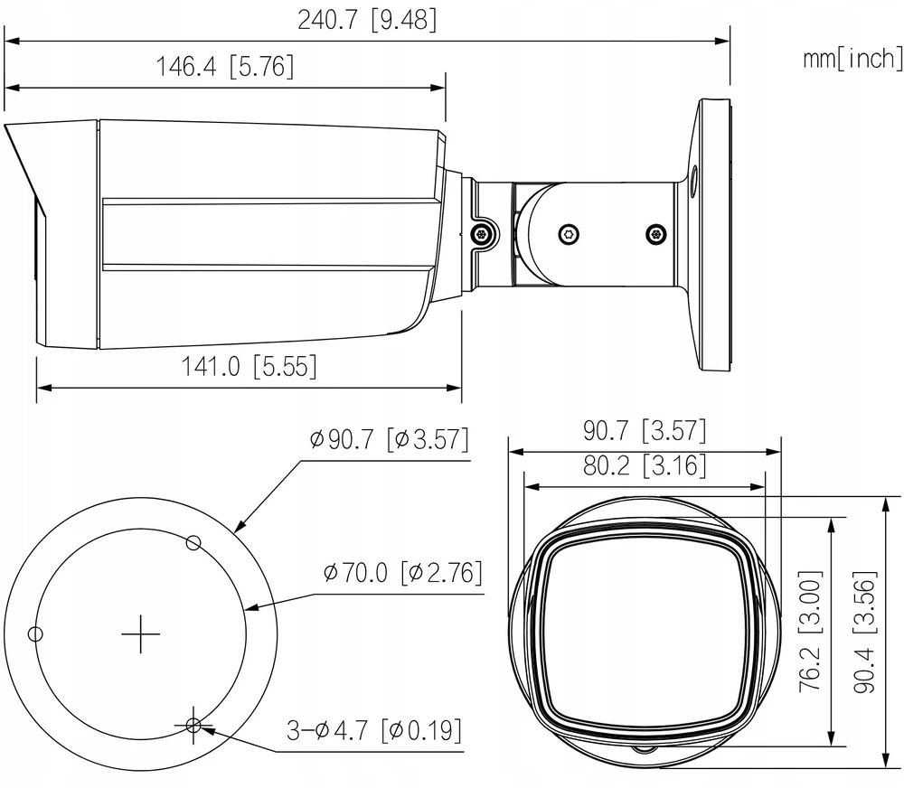 AHD, HD-CVI, HD-TVI, PAL KAMERA HAC-HFW1500TH-IL-A-0360B-S3-DIP Išmanus dvigubas apšvietimas – 5 Mpx 3.6 mm DAHUA