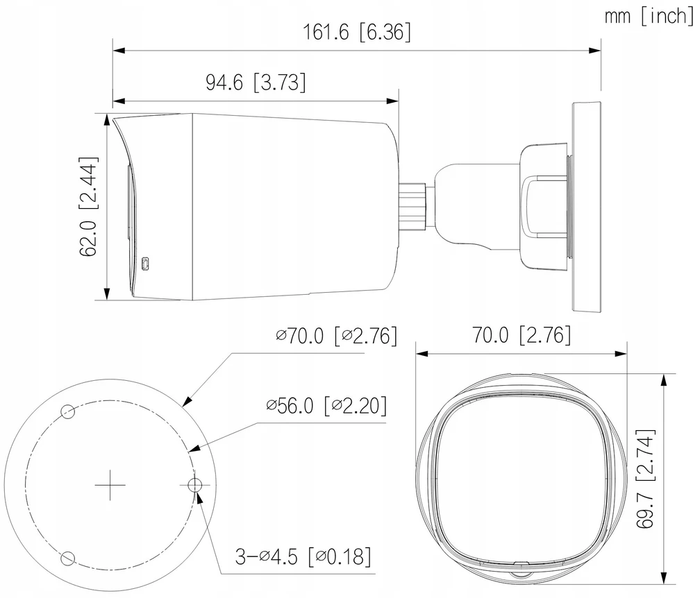 Dahua Technology AHD, HD-CVI, HD-TVI, PAL KAMERA HAC-HFW1200RL-IL-T-0280B-DIP Išmanus dvigubas apšvietimas, dvipusis pokalbis - 1080p 2.8 mm DAHUA