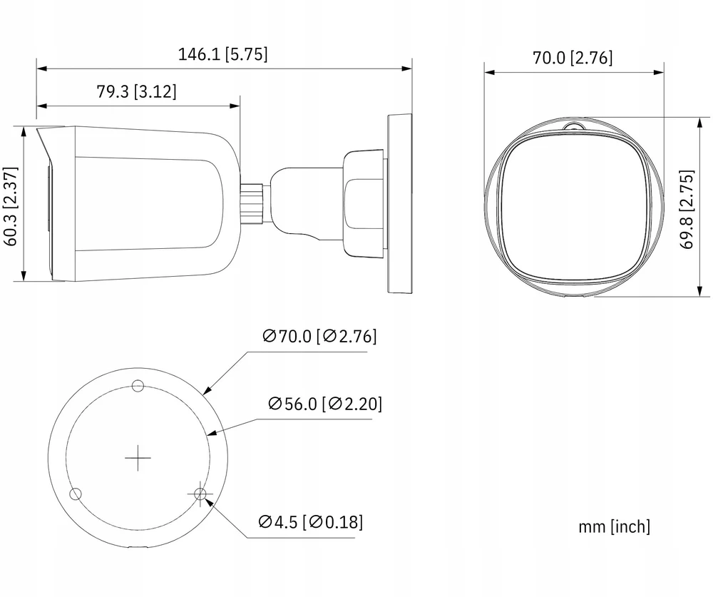 Dahua Technology AHD, HD-CVI, HD-TVI, PAL HAC-B1A21-U-0280B - 1080p 2.8 mm DAHUA KAMERA