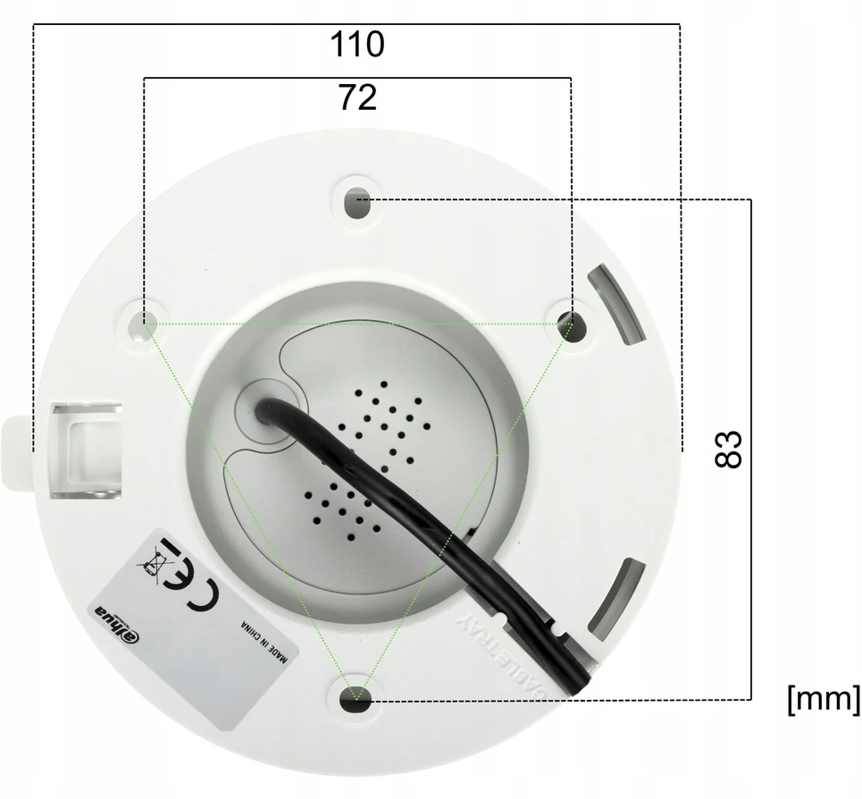 Dahua Technology Lite HAC-HDW1500TQ-IL-T Skliautas IP apsaugos kamera Vidaus ir lauko 2880 x 1620 pikseliai Lubos / siena