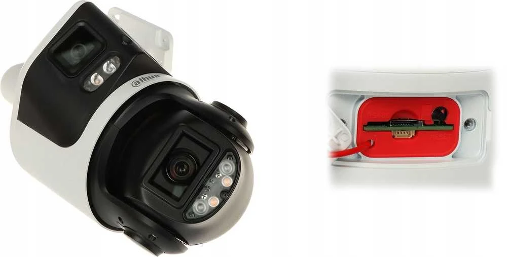 Dahua Technology Co IP valdoma dviguba kamera AI 4MP+8MP STARLIGHT, 10x, IR 30/70m, IP66, WDR, H.265, SMD4