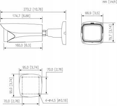 Dahua Technology Co IP kam. AI 5M 2K Cilind. STARLIGHT su LXIR iki 120 m, 5 MP (2592 x 1944) 1–20 kadrų per sekundę, 7 mm–35 mm, H.265+