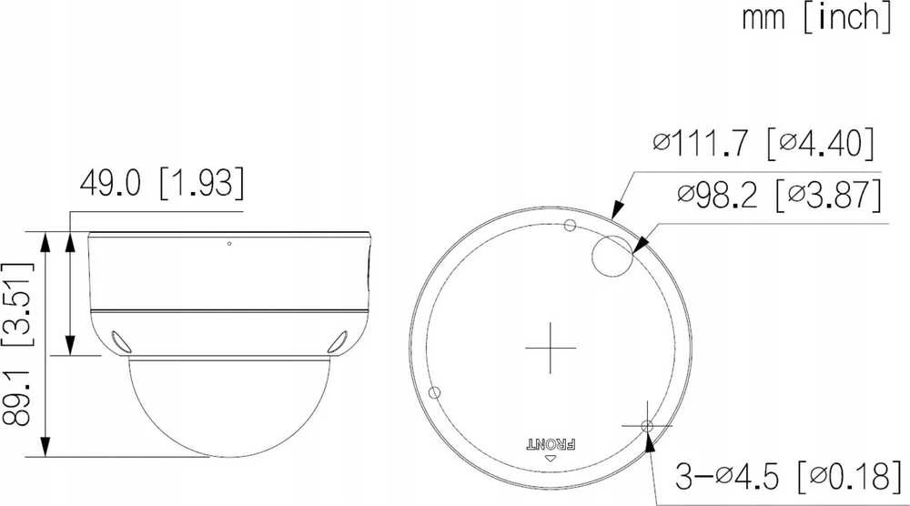 ANTIVANDALINĖ IP KAMERA IPC-HDBW3849E-AS-IL-0280B-Juodas WizSense Smart Dual Light - 8 Mpx 4K UHD 2.8 mm DAHUA