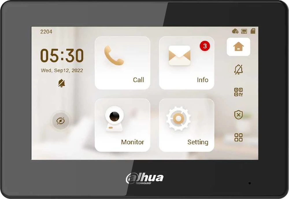 PATALPŲ VIDAUS SKYDELIS VTH5422HB-W IP / Wi-Fi / 2-Wire DAHUA