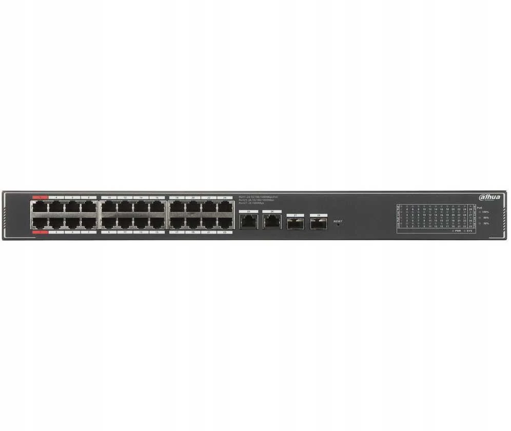 Šakotuvas Komutatorius POE SG4028LP 24 PRIEDŲ SFP DAHUA