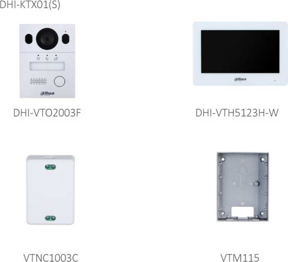 VIDEO DOMOFONO RINKINYS KTX01(S) Wi-Fi / 2-Wire DAHUA