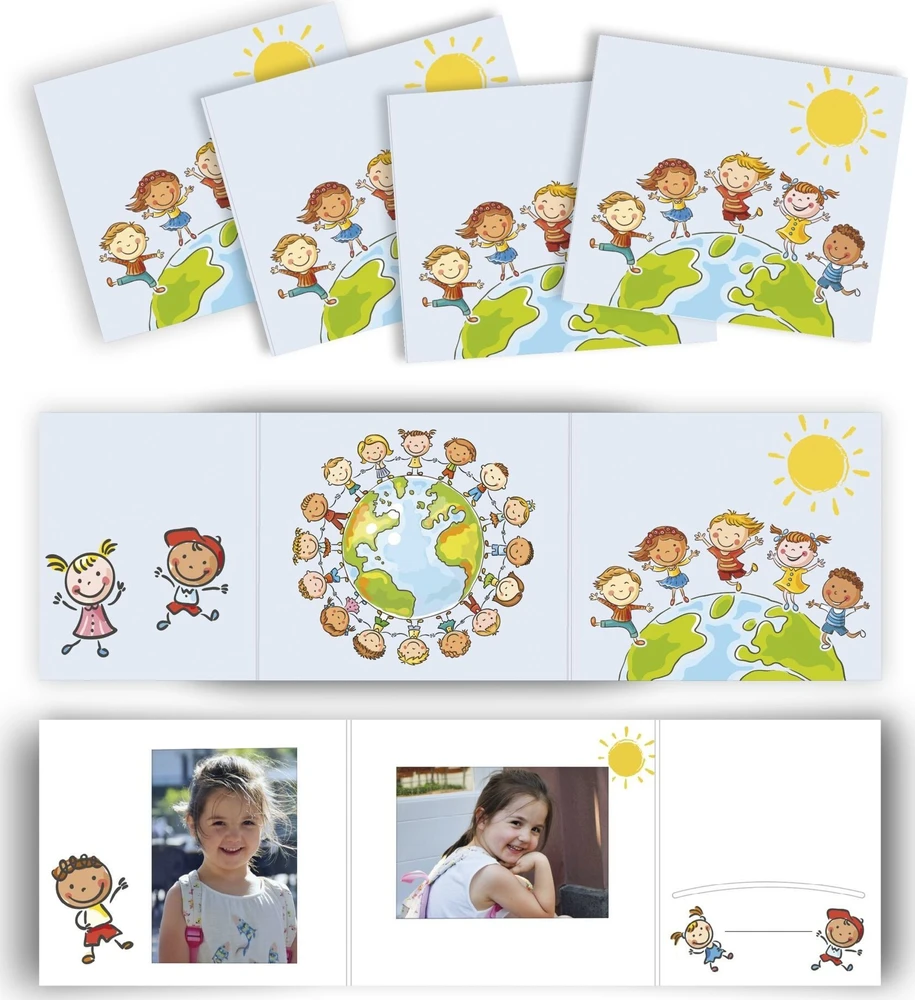Daiber 1x10 Globe 13x18 Kids Portrait folders 13348