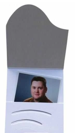 Nuotraukų rėmelis 1x100 Daiber Folders Wave balta Linnen 16019