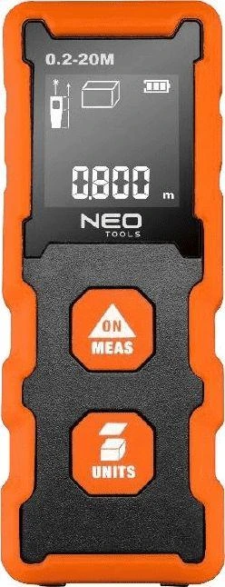 Neo Tools Dalmierz Lazerinis atstumo ieškiklis, veikimo nuotolis 20 m