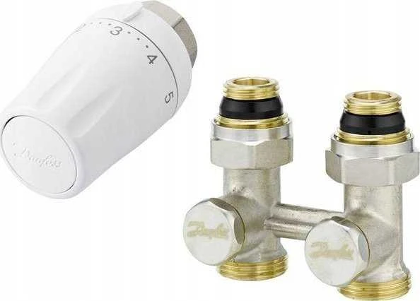 Danfoss 2 dalių tiesus rinkinys su RTW-K galvute