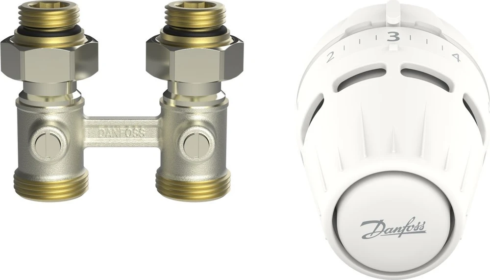 Danfoss Rinkinys 2-elementowy Regus M30x1.5 + RLV-KB 1/2'' prosty