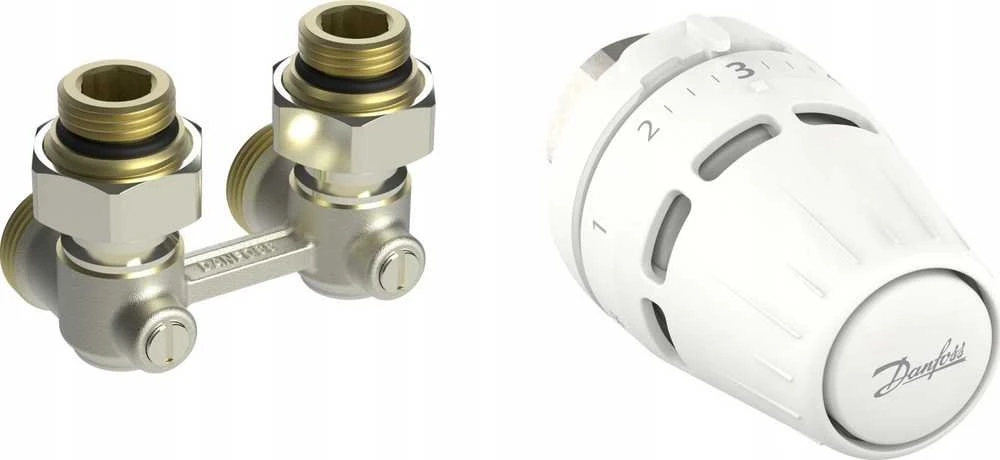 Danfoss Rinkinys 2-elementowy Regus M30x1.5 + RLV-KB 1/2'' kątowy