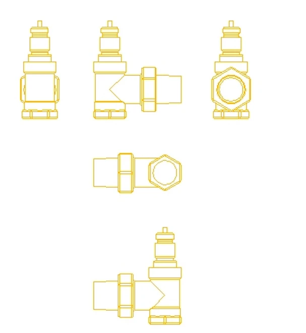 Danfoss termostatinis vožtuvas su pradiniu nustatymu RA-N DN10 kampinis - 013G0011