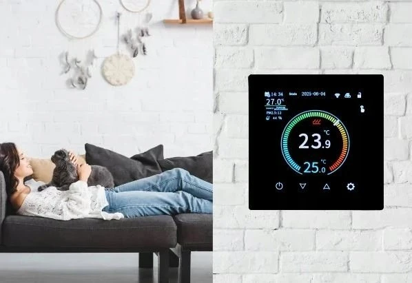 Termostatas Auraton OCTA, įleidžiamas, juoda, 5 – 35 °C