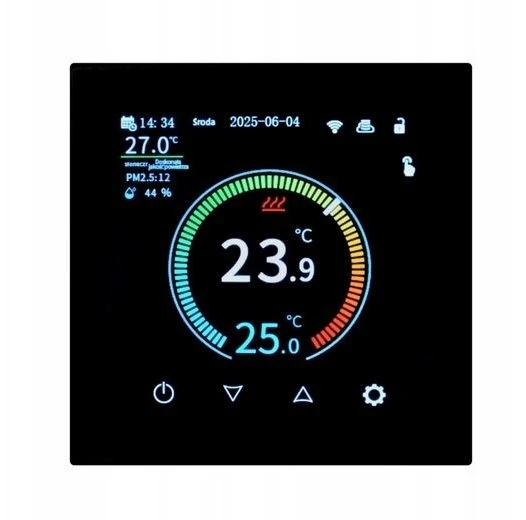 Termostatas Auraton OCTA, įleidžiamas, juoda, 5 – 35 °C
