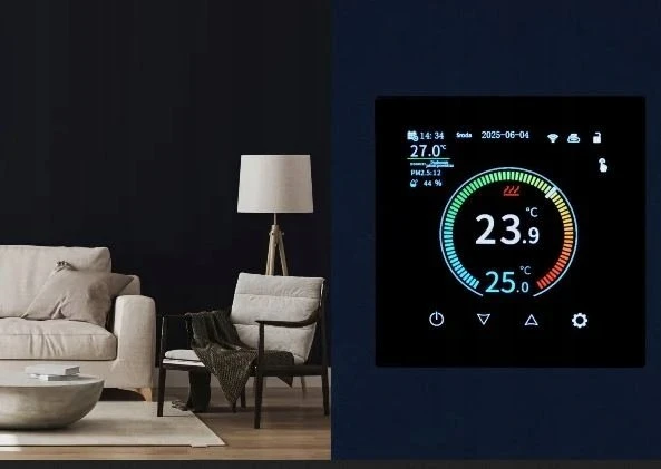 Termostatas Auraton OCTA, įleidžiamas, juoda, 5 – 35 °C