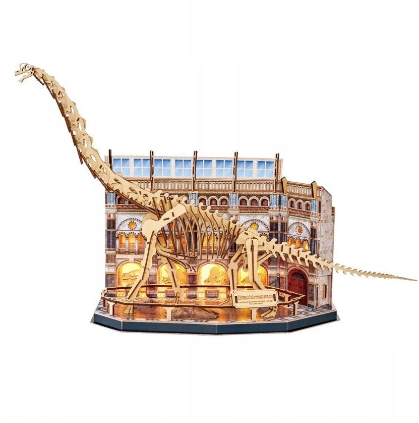 Puzzle 3D LED brachiozauro dėlionė