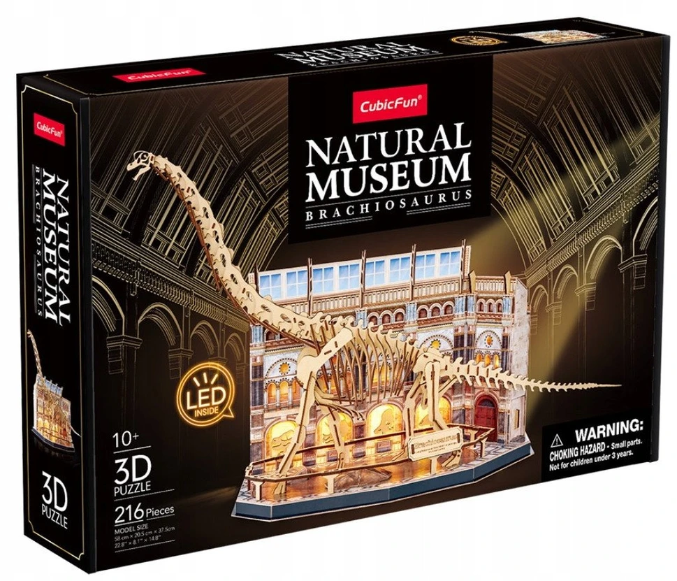 Puzzle 3D LED brachiozauro dėlionė