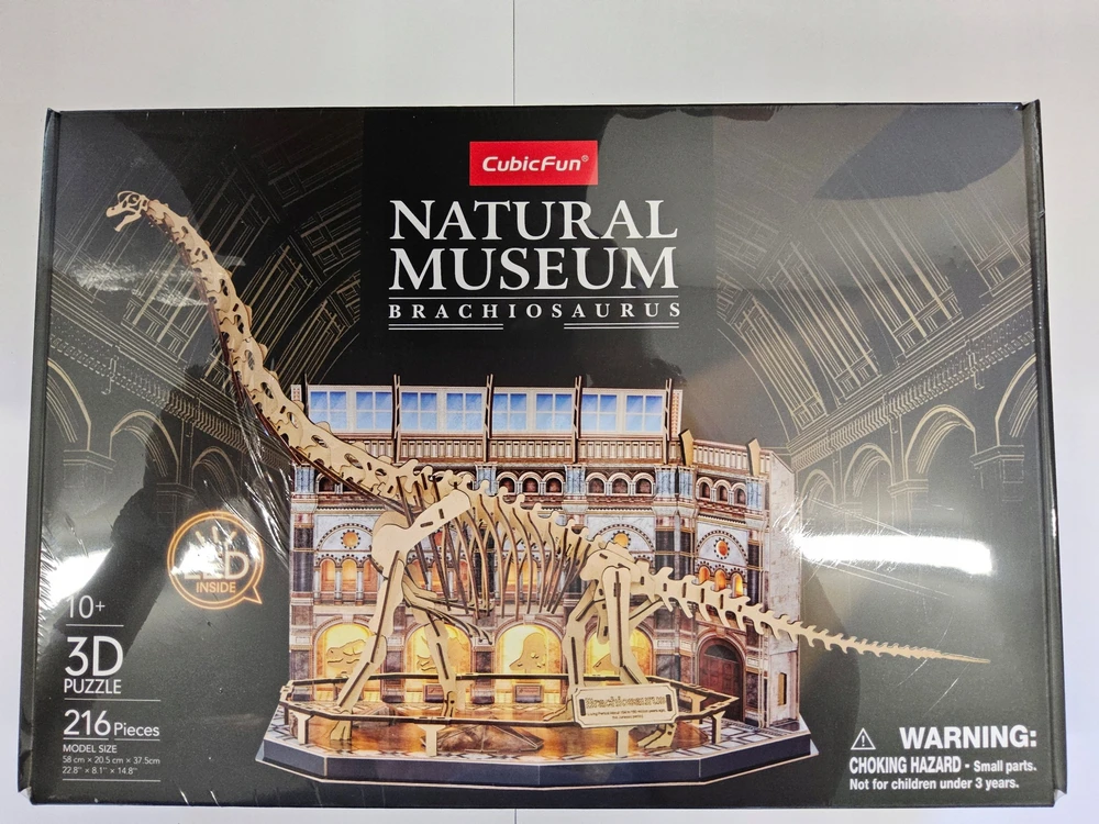 Puzzle 3D LED brachiozauro dėlionė