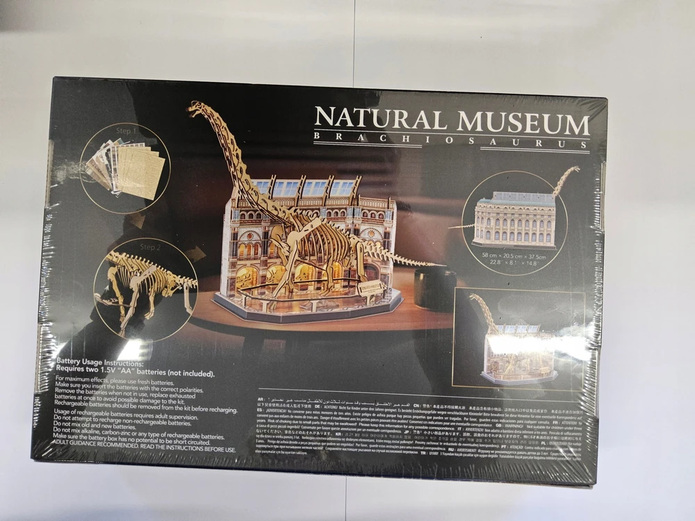 Puzzle 3D LED brachiozauro dėlionė