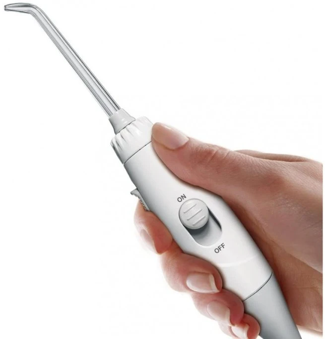 Waterpik burnos irigatoriaus rankenėlė su valdymo mygtuku