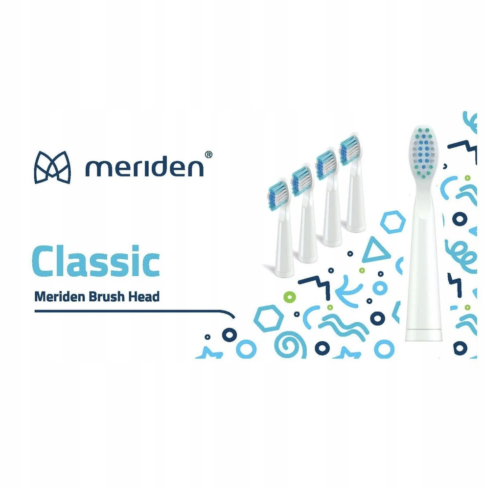 Dantų šepetėlio galvutės MERIDEN Sonic+ CLASSIC Baltas