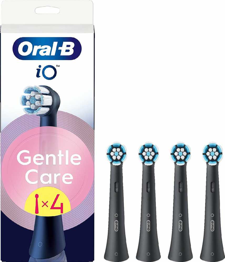 Dantų šepetėlis Końcówka Braun Oral-B iO Refill Gentle Care juodas 4 pack