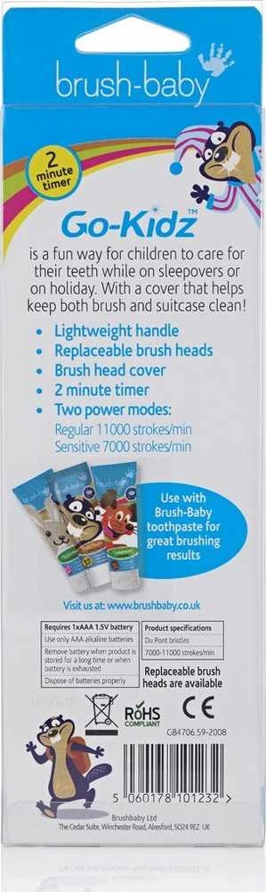 Brush-baby Go-Kidz elektrinio šepetėlio pakuotės nugarėlė