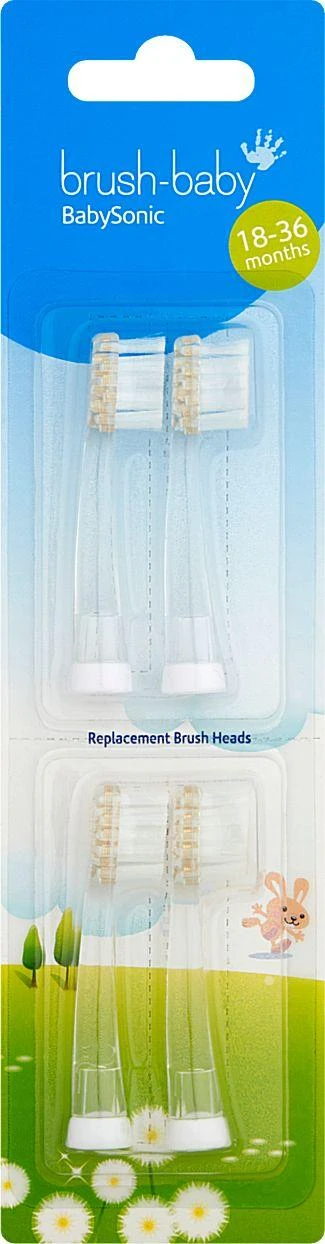 Brush-Baby Šepetėlio galvutė 18-36mėn, 4vnt Babysonic