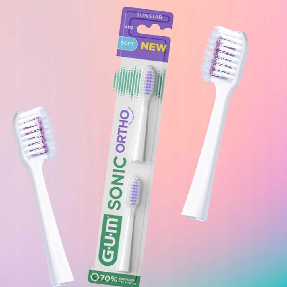 Antgalis GUM Sunstar Butler GUM Antgaliai elektriniam šepetėliui SONIC ORTHO