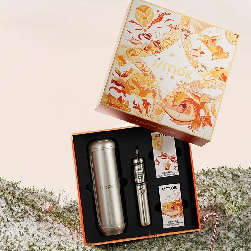 Dantų šepetėlis Šepetėlis Jimok Jimok J6 Capsule Gold Sonic šepetėlis + 4 antgaliai