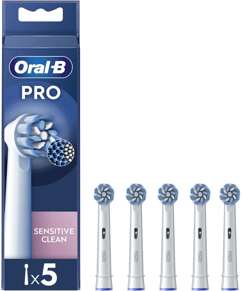 Końcówka Braun Oral-B Pro Jautrus Clean, 5 pc (s), Baltas, Oral-B, IO, Pulsonic, Blister (EB60X-5)