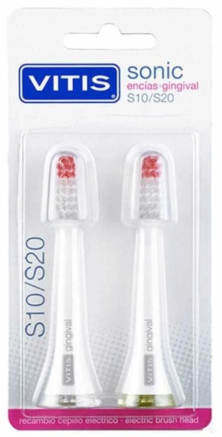 Vitis Sonic S10/S20 dantų šepetėlio galvutės 2 vnt.