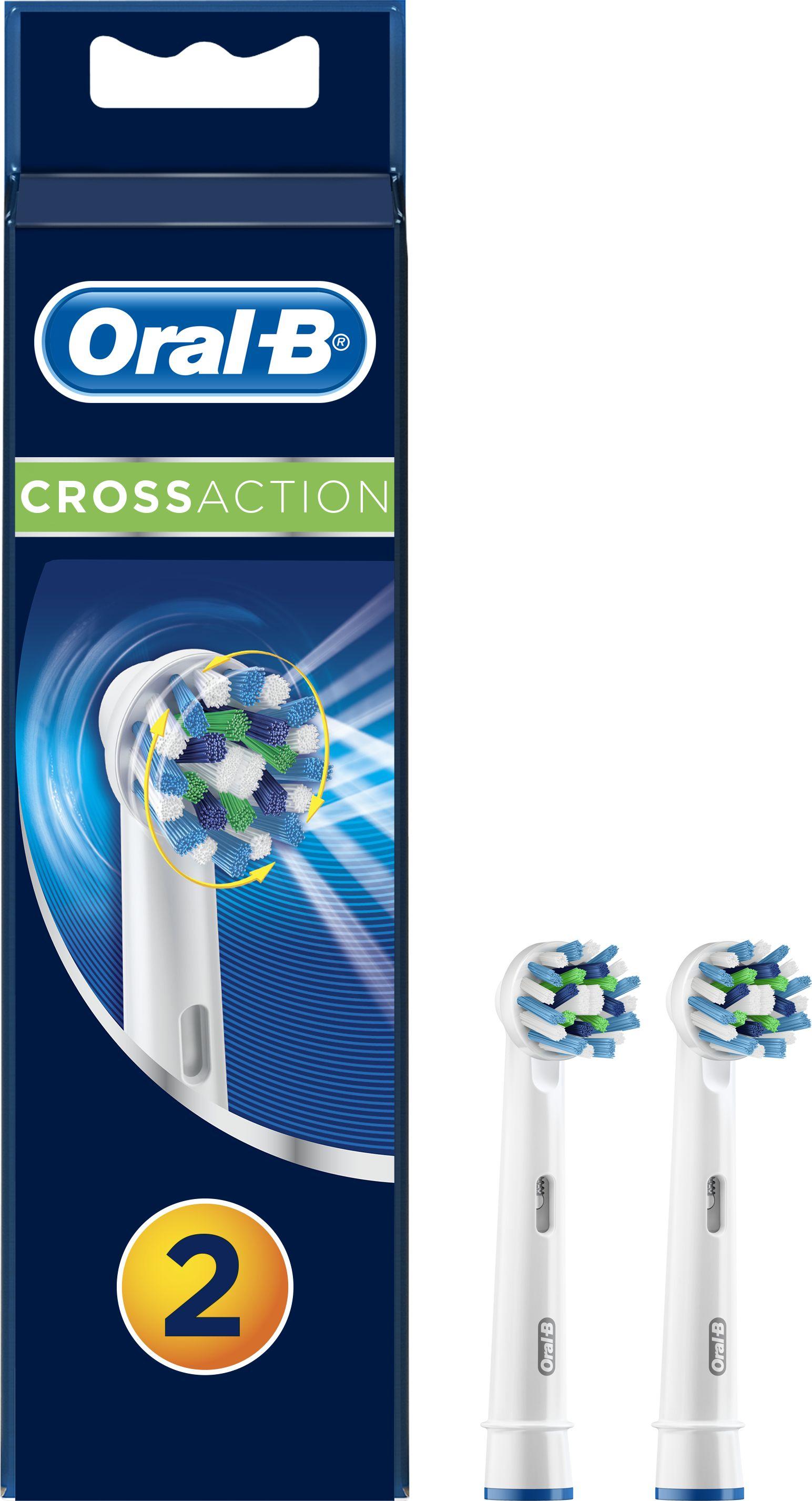 Dantų šepetėlis Oral-B CrossAction 80248026 dantų šepetėlio galvutė 2 vnt Mėlyna, Balta