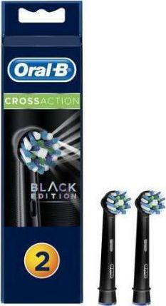 Dantų šepetėlio antgaliai EB50 Braun Oral-B Cross Action, juodi, 2 vnt