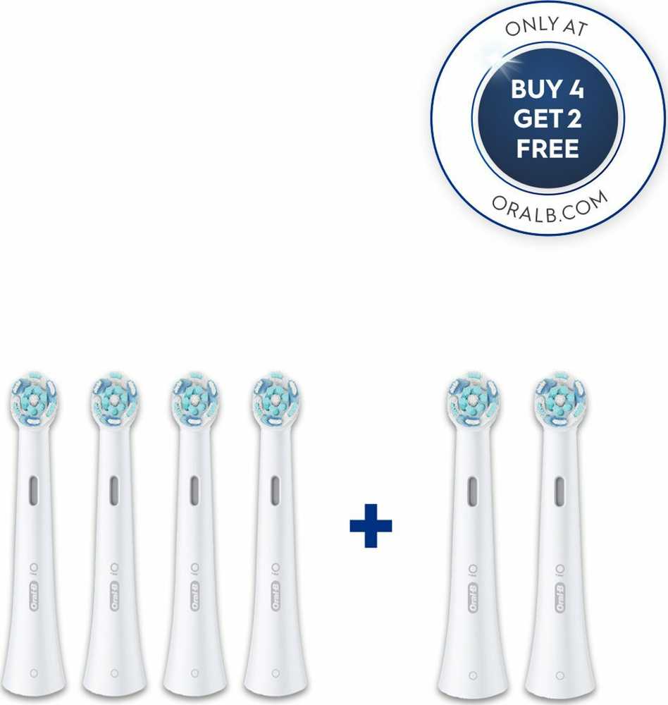 Dantų šepetėlis Oral-B iO Gentle Care | 6 vnt. | balta