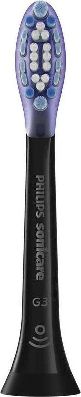Philips Sonicare G3 juoda šepetėlio galvutė iš priekio