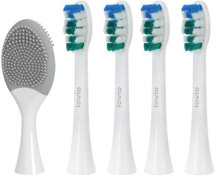Lovio SonicProtect PRO antgaliai Sonic dantų šepetėliui, minkšti Balta LVTB124WK-HS, 5 vnt.