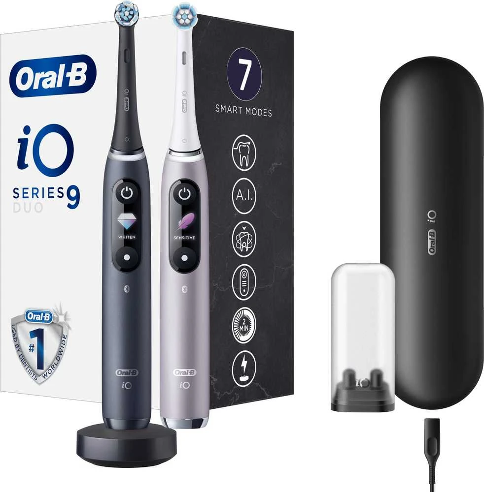 Dantų šepetėlis Braun Oral-B iO 9 Duo juoda/rožinė
