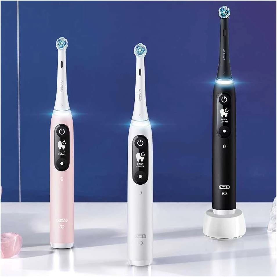 Braun iOM6d.2J6 Oral-B iO6 Duo Pack Elektrinis Dantų Šepetėlis Juodas + Rožinė Sand Extra Handle