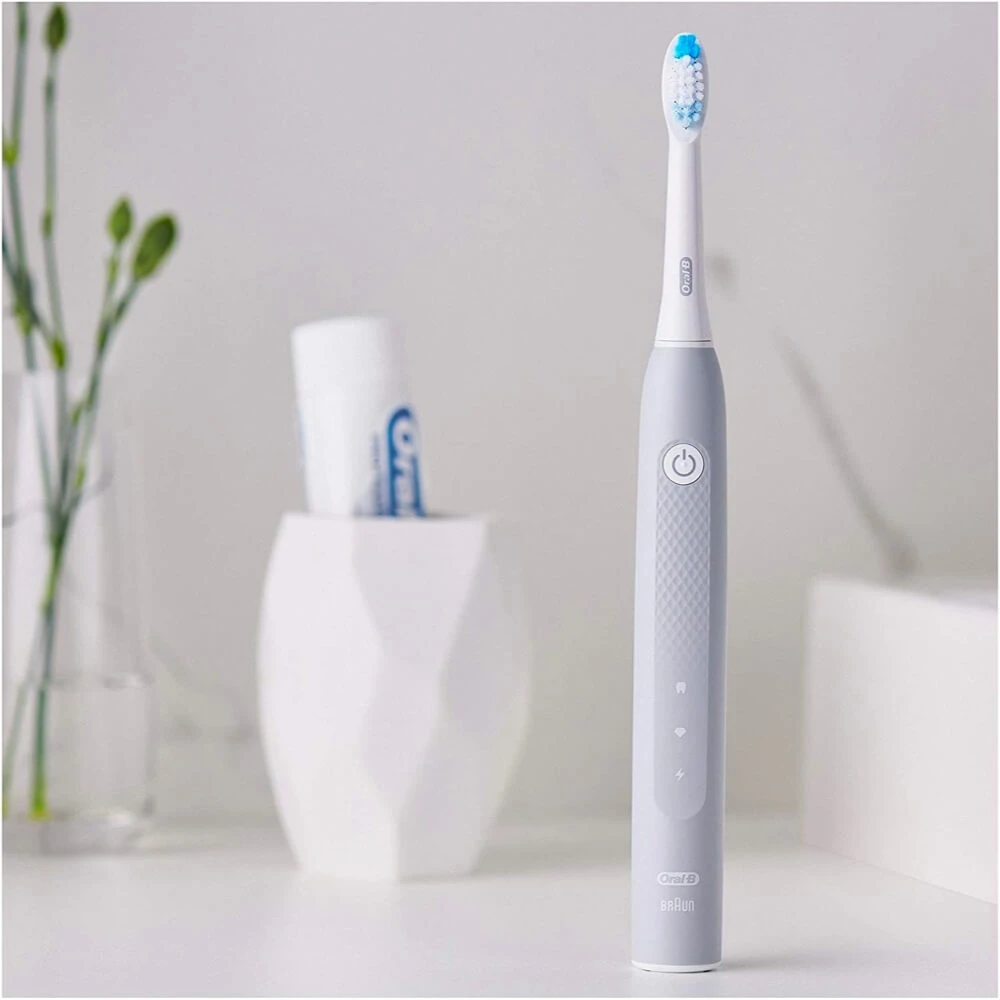 Elektrinis dantų šepetėlis Oral-B Pulsonic Slim Clean 2000, pilkos spalvos aprašymas - Prekės nuotrauka