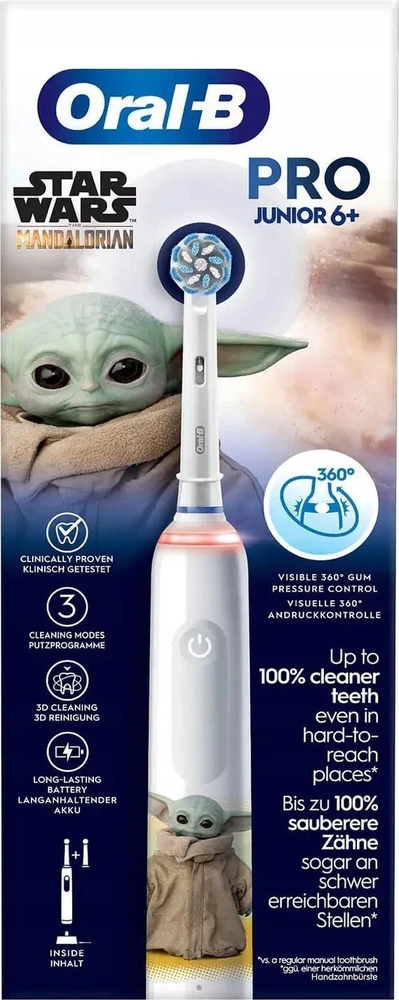 Dantų šepetėlis Oral-B Pro Junior 6+ Star Wars balta