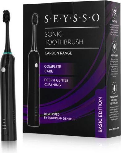 Dantų šepetėlis Šepetėlis Seysso Carbon Basic SE005BLK Juoda