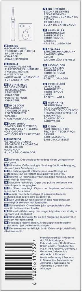 Dantų šepetėlis Oral-B iO 3 Baltas Clean juoda