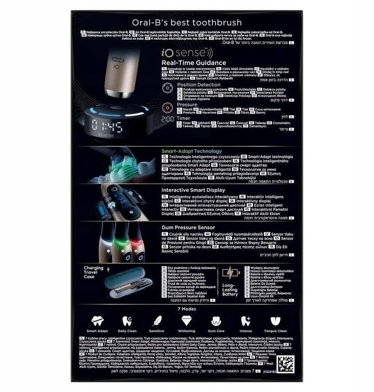 Braun iOM10.1B4.AD Oral-B iO10 Gold Elektrinis Dantų Šepetėlis +TC