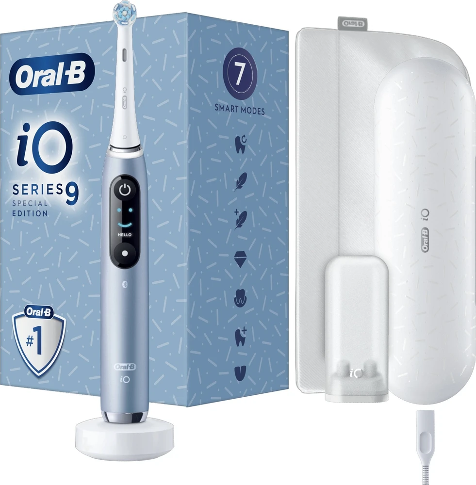 Dantų šepetėlis Oral-B iO Series 9 Special Edition Aqua Marine šepetėlis