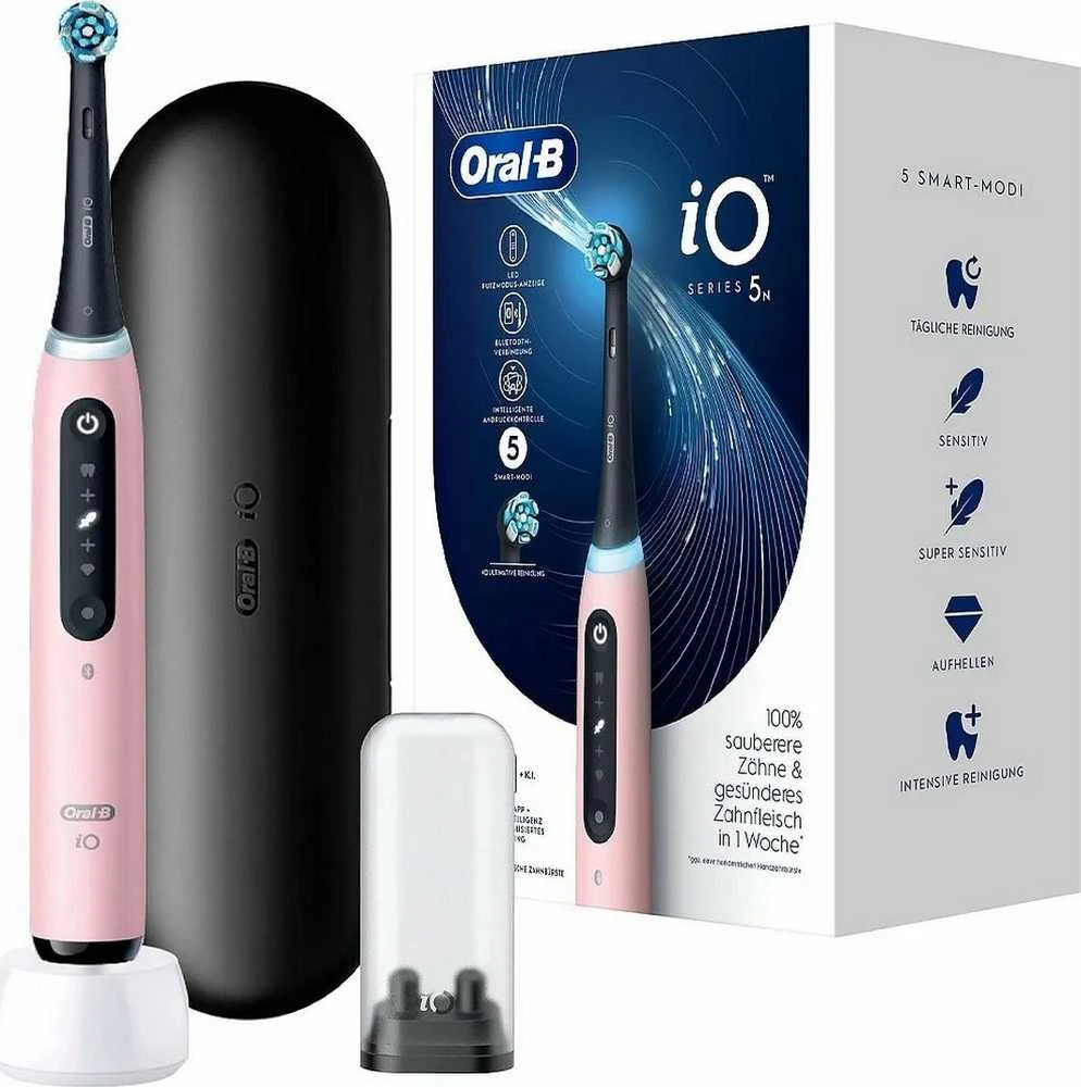 Dantų šepetėlis Oral-B iO 5 rožinė + etui