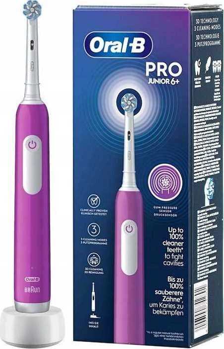 Oral-B Elektrinis dantų šepetėlis | Pro Junior 6+ | Įkraunamas | For children | Šepetėlių skaičius galvutės įeina 1 | Number of teeth brushing modes 3 | Violetinė