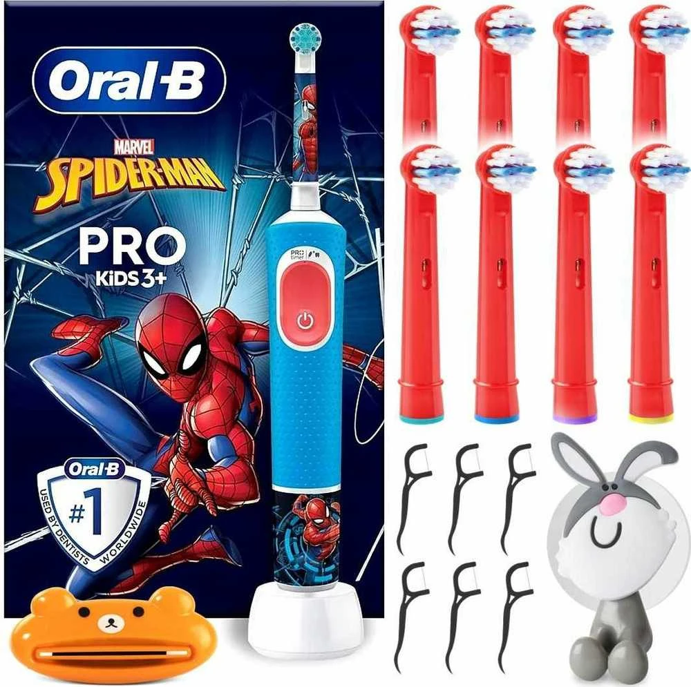 Dantų šepetėlis Oral-B Vitality Pro D103 Kids 3+ Spiderman mėlyna/raudona